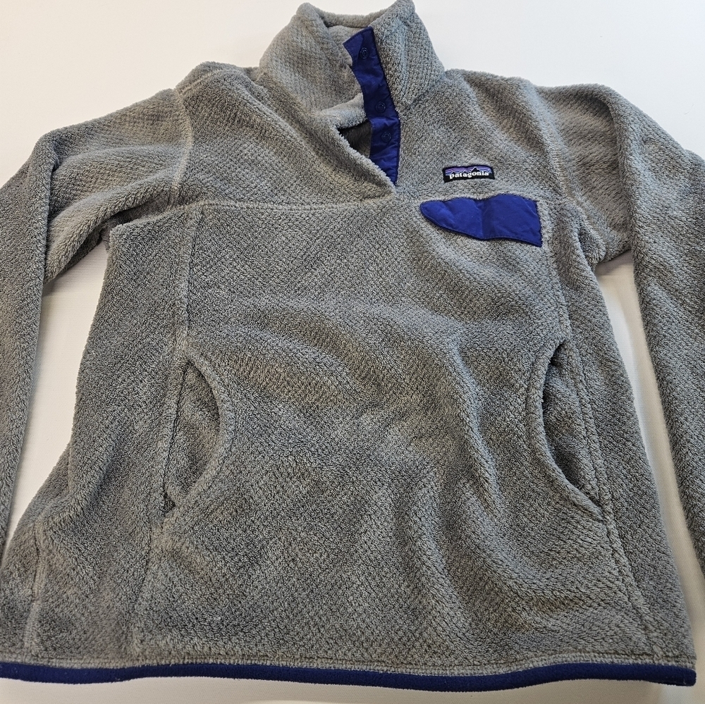 Patagonia Women's Re-Tool Snap-T Fleece Pullover, Nickel Harvest Blue Small